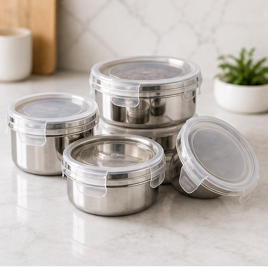 Airtight Steel Storage Container Set