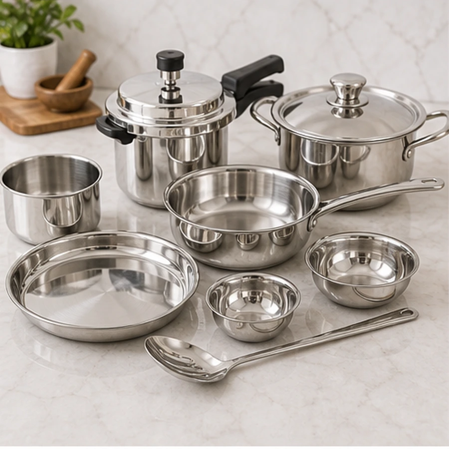 Complete Stainless Steel Kitchen Starter Set