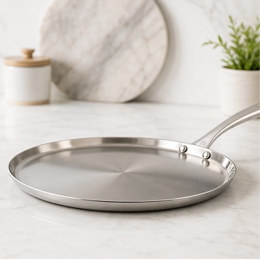 Mirror Polish Steel Tawa 28cm