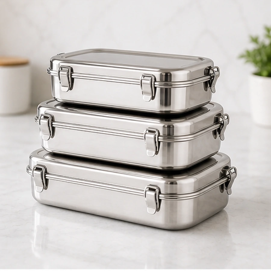 Stackable Steel Lunch Box Set