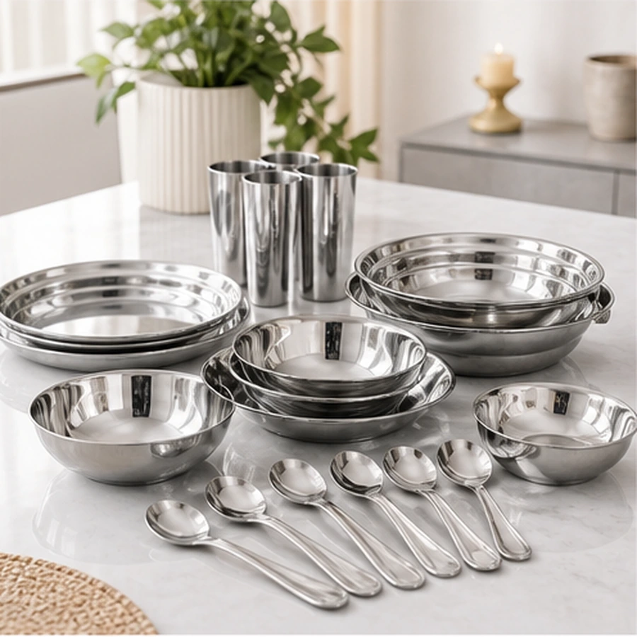 Stainless Steel Dinner Set Pack of 24